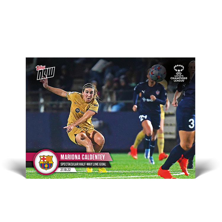 Spectacular half-way line goal - UWCL Topps NOW® Card #8 - PR: 229