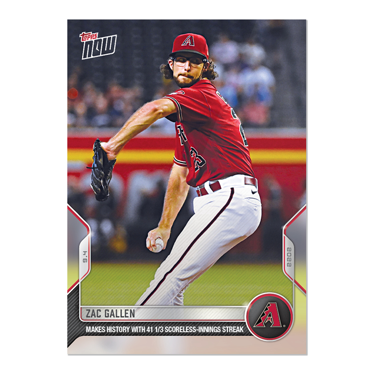 Zac Gallen  - 2022 MLB Topps NOW® Card 841 - PR: 250