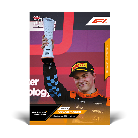 Oscar Piastri - First-ever F1 podium - F1 Topps NOW® Card #51 - PR: 1174
