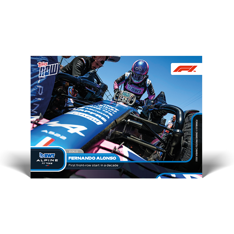 First front-row start in a decade - F1 Topps NOW® Card #31 - PR: 1015