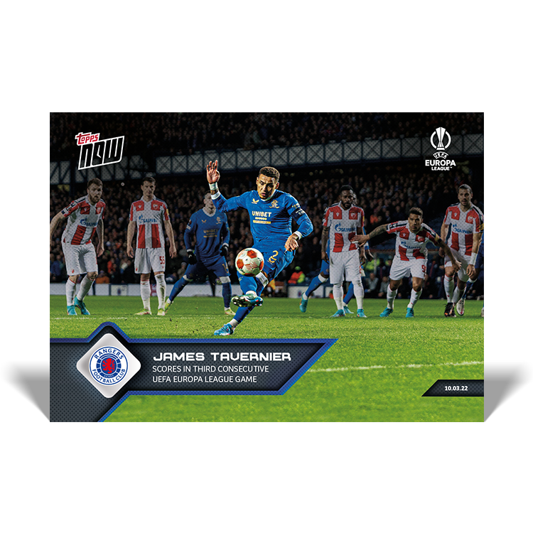Scores in third consecutive UEFA Europa League game - EL Topps NOW® Card #31 - PR: 121