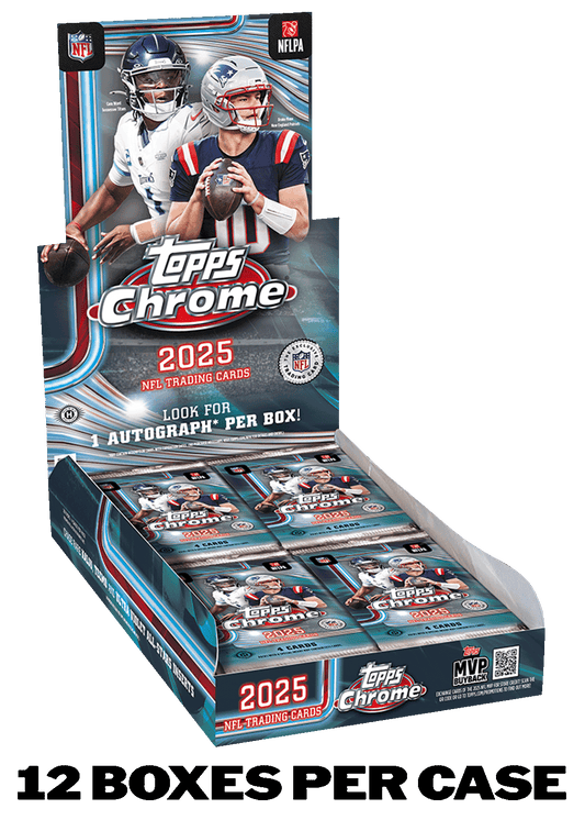 2025 Topps Chrome® Football - Hobby Box Sealed Case
