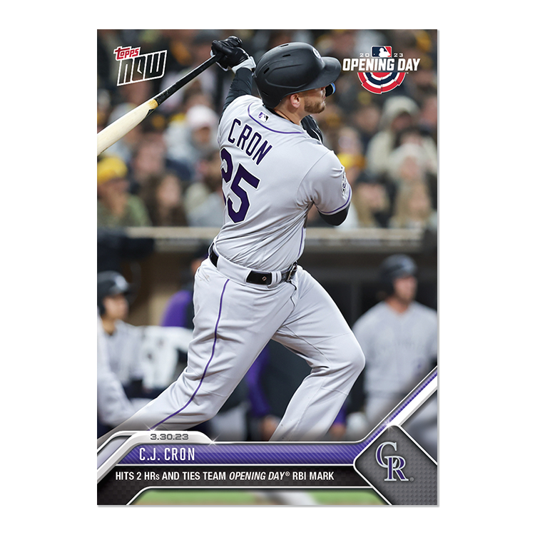 C.J. Cron  - 2023 MLB Topps NOW® Card 9 - PR: 819