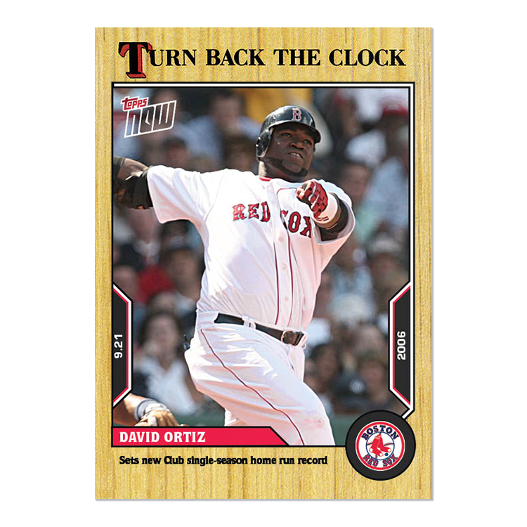 David Ortiz  - 2022 MLB Topps NOW® Turn Back The Clock - Card 175 - PR: 317