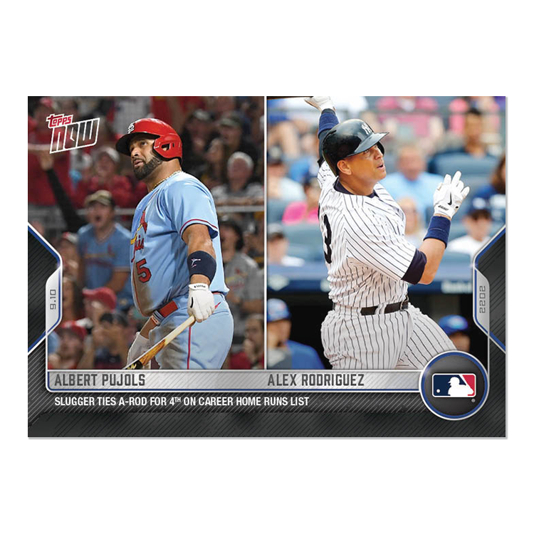 Albert Pujols/Alex Rodriguez  - 2022 MLB Topps NOW® Card 880 - PR: 1802