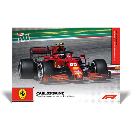 Tenth consecutive points finish - F1 Topps NOW® Card #66 - PR: 1512