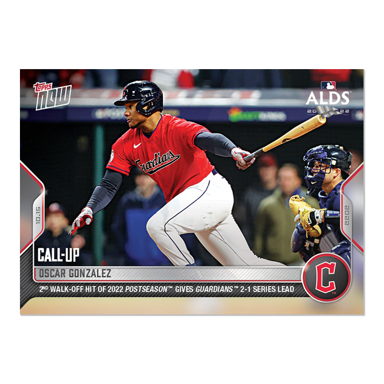 Oscar Gonzalez  - 2022 MLB Topps NOW® Card 1087 - PR: 835