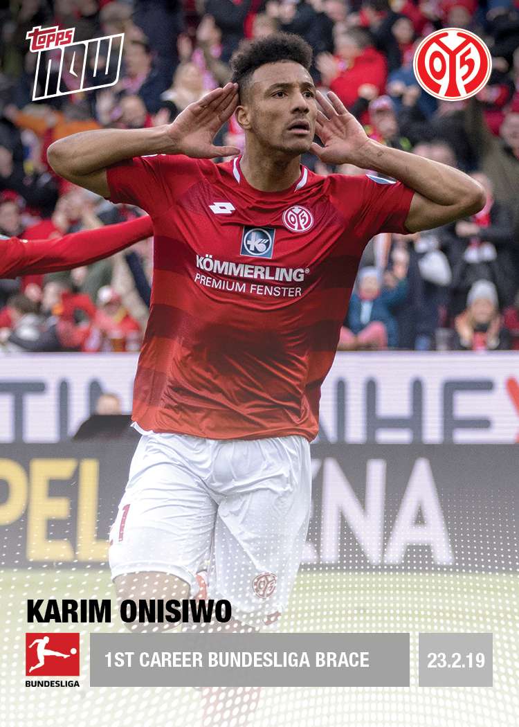 1st Career Bundesliga Brace- Bundesliga Topps NOW® Card 82 - Print Run: 34