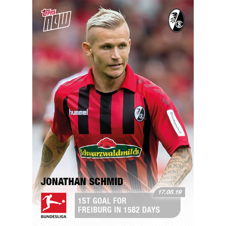 1st goal for Freiburg in 1582 days - Bundesliga Topps NOW® Card #4 - Print Run: 25