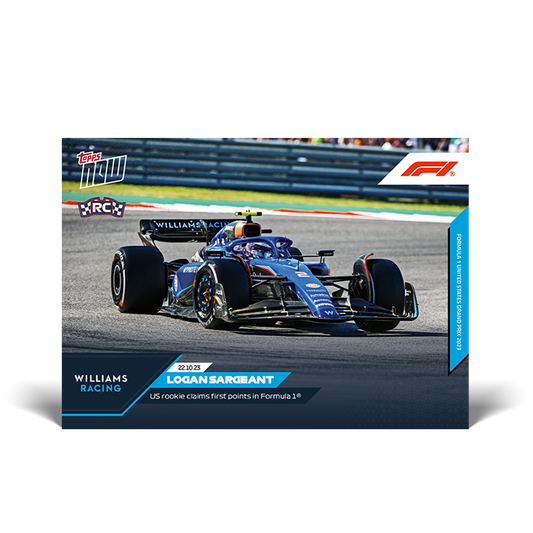 Logan Sargeant - US rookie claims first points in Formula 1® - F1 Topps NOW® Card #61 - PR: 968
