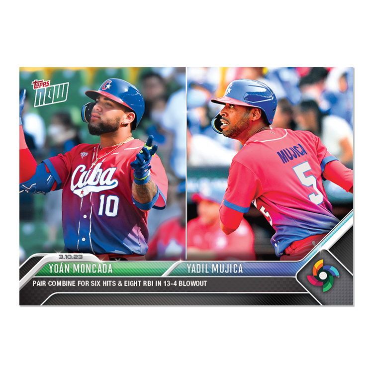 Yoán Moncada/Yadil Mujica  - 2023 World Baseball Classic Topps NOW® Card 13 - PR: 374
