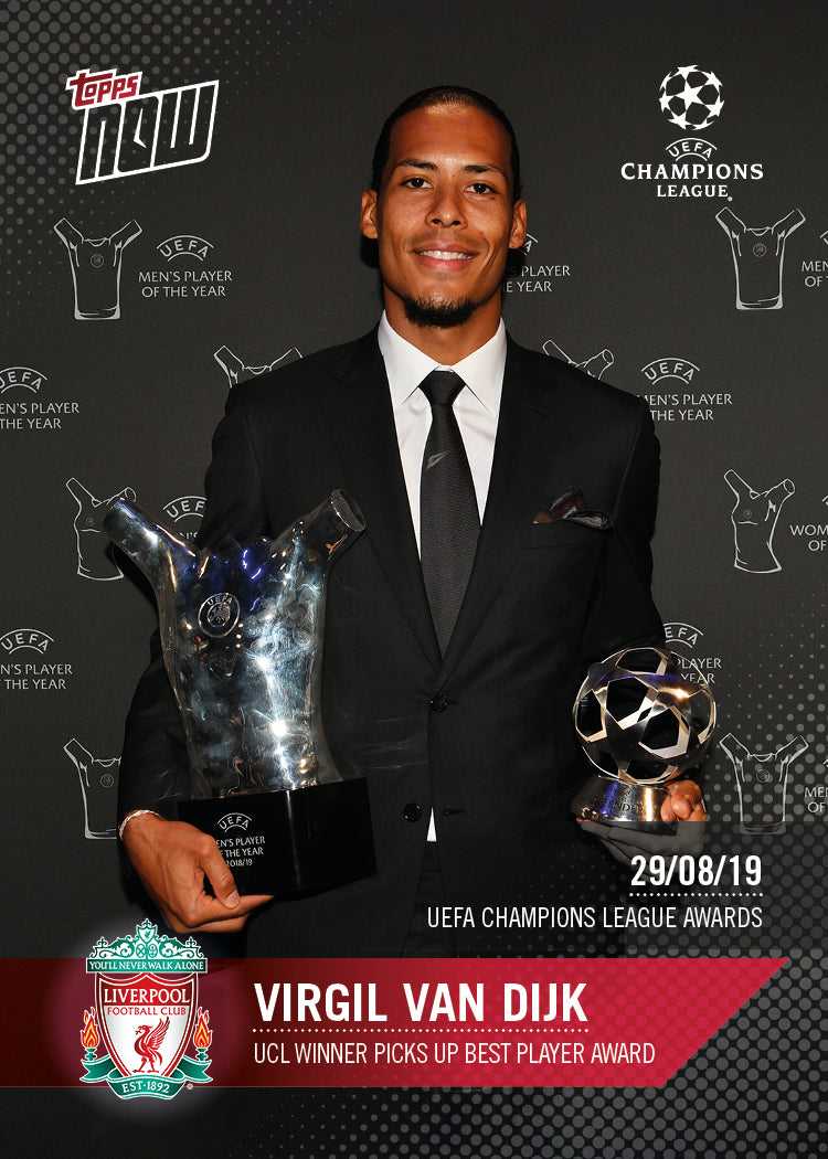 UCL winner takes 'Best Player' award - UEFA Champions League Topps NOW #8 - Print Run: 108