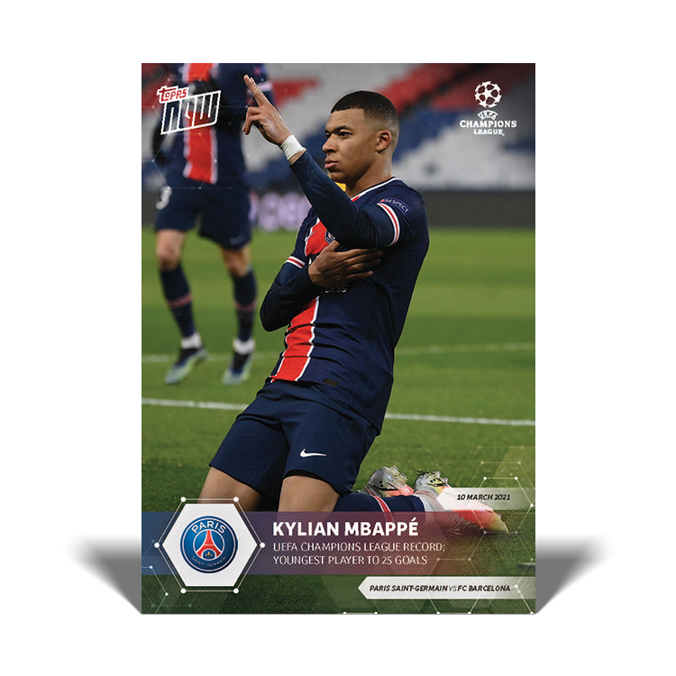 UEFA Champions League Record: Youngest player to 25 goals - UCL Topps NOW® Card #53 - Print Run: 3020
