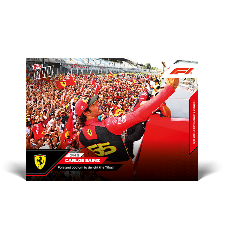 Carlos Sainz - Pole and podium to delight the Tifosi - F1 Topps NOW® Card #44 - PR: 859