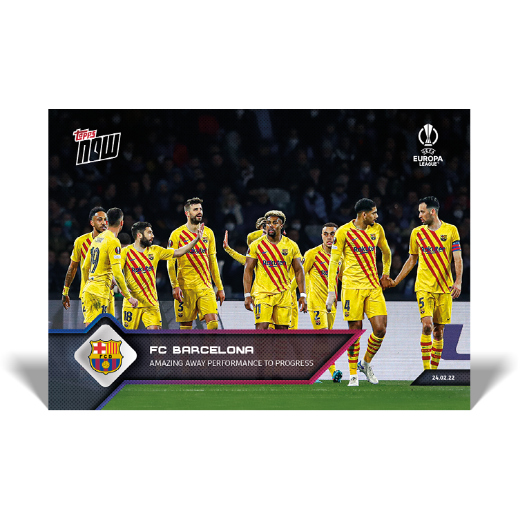 Amazing away performance to progress - EL Topps NOW® Card #28 - PR: 263