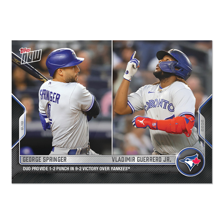 George Springer/Vladimir Guerrero Jr.  - 2022 MLB Topps NOW® Card 734 - PR: 321