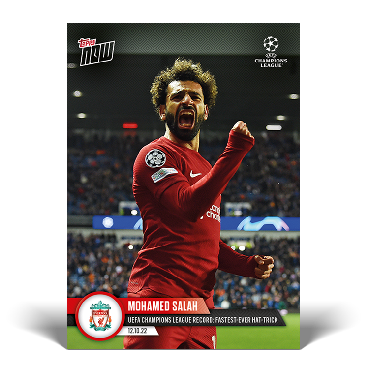 UEFA Champions League Record: Fastest-ever hat-trick - UCL Topps NOW® Card #43 - PR: 1196