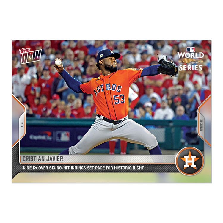 Cristian Javier  - 2022 MLB Topps NOW® Card 1149 - PR: 1668