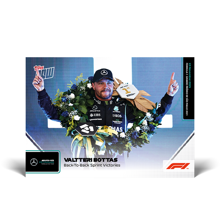 Back-To-Back Sprint victories - F1 Topps NOW® Card #73 - PR: 2139