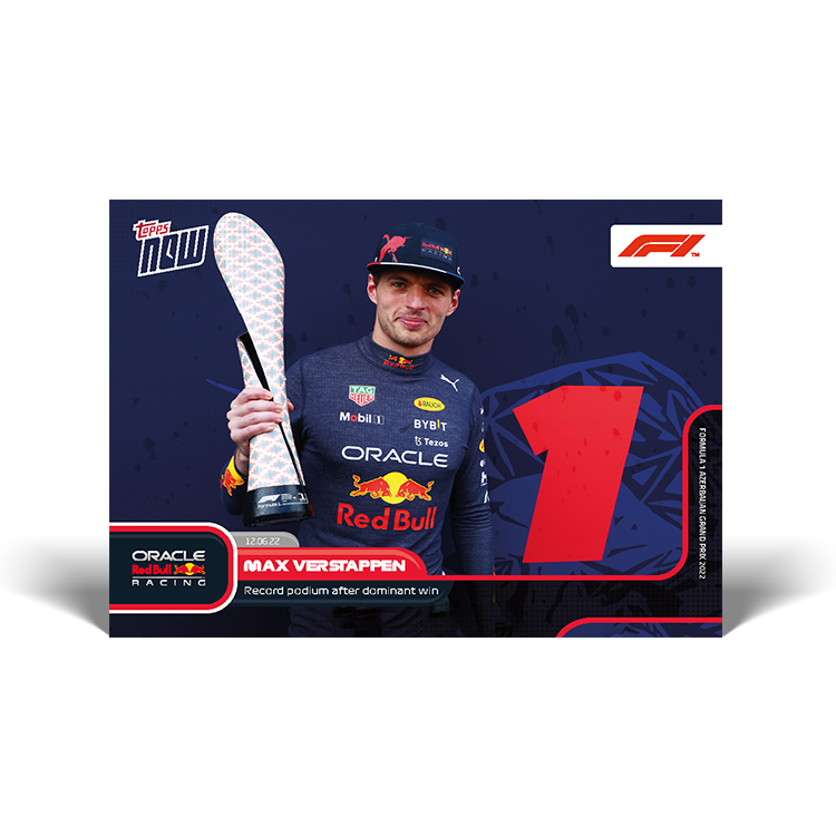 Record podium after dominant win - F1 Topps NOW® Card #26 - PR: 1624