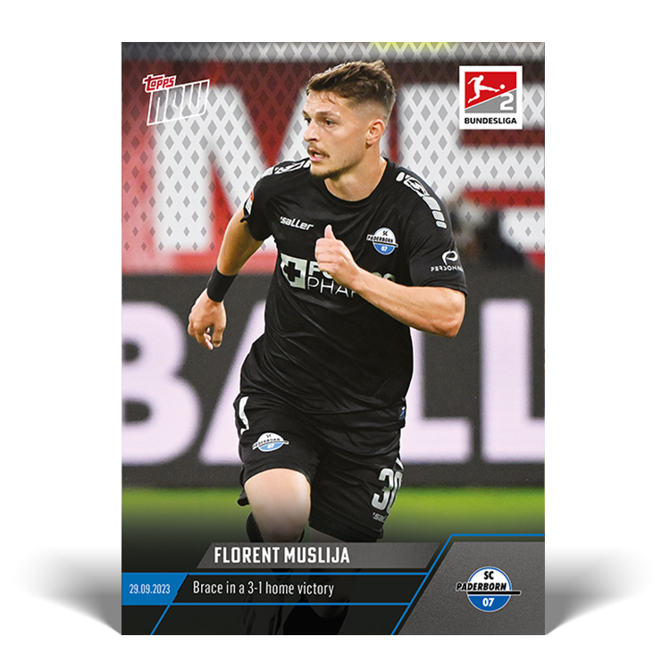 Florent Muslija - Brace in a 3-1 home victory - Bundesliga Topps NOW® Card #39 - PR: 194