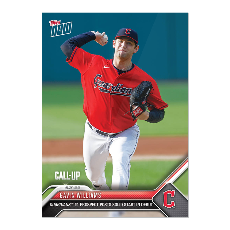 Gavin Williams  - 2023 MLB Topps NOW® Card 477 - PR: 1028