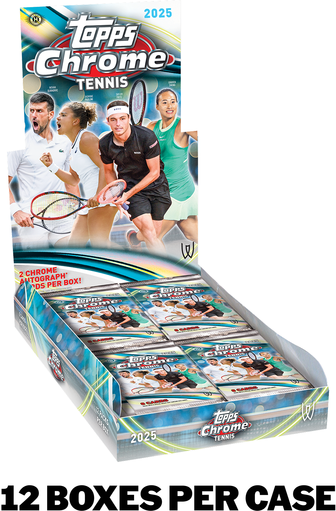 2025 Topps Chrome® Tennis - Hobby Box - Sealed Case