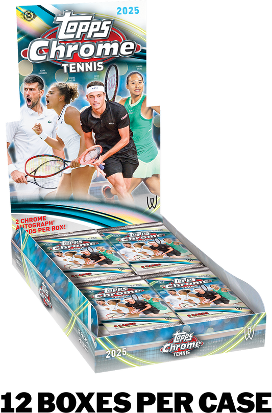 2025 Topps Chrome® Tennis - Hobby Box - Sealed Case