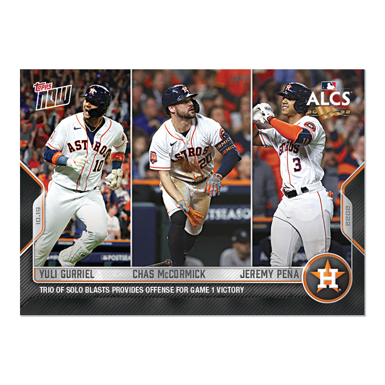 Yuli Gurriel/Chas McCormick/Jeremy Peña  - 2022 MLB Topps NOW® Card 1108 - PR: 593