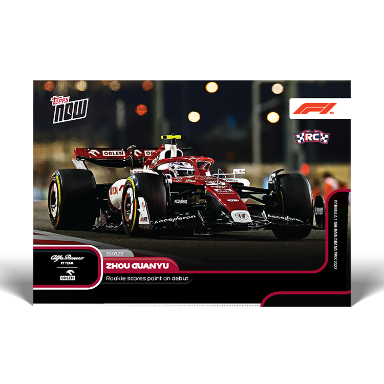 Rookie scores point on debut -  F1 Topps NOW® Card #004 - PR: 3412