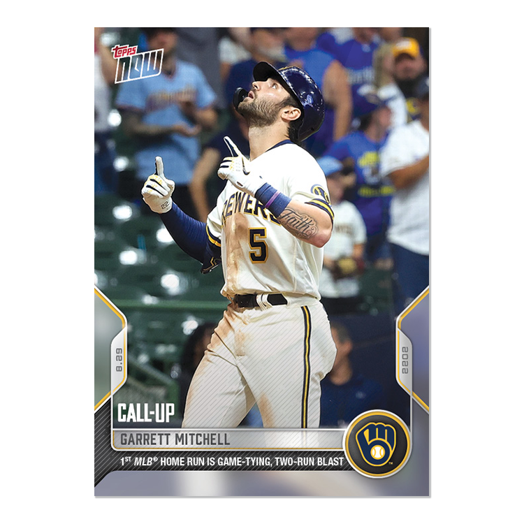 Garrett Mitchell  - 2022 MLB Topps NOW® Card 803 - PR: 1213