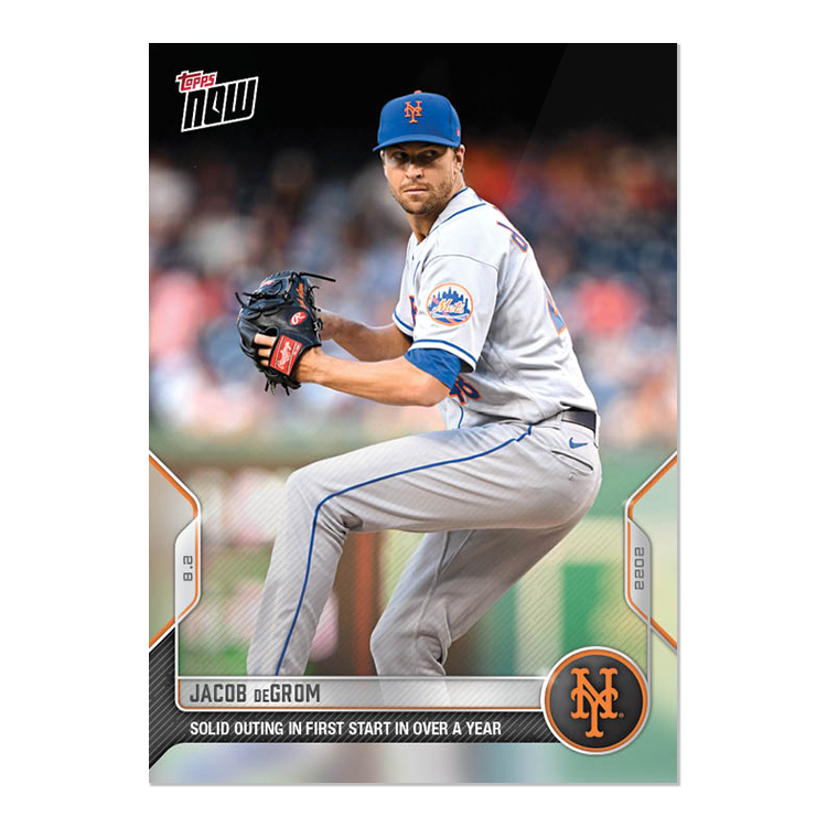 Jacob deGrom  - 2022 MLB Topps NOW® Card 641 - PR: 802