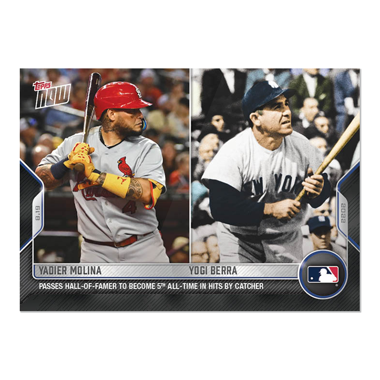 Yadier Molina/Yogi Berra  - 2022 MLB Topps NOW® Card 746 - PR: 1106