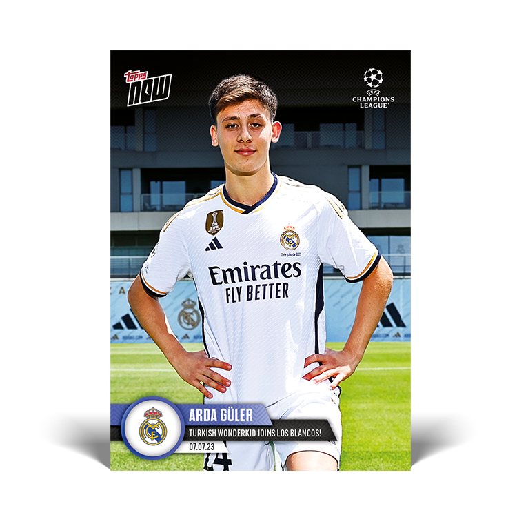 Turkish wonderkid joins Los Blancos! - UCL Topps NOW® Card #129 - PR: 1749