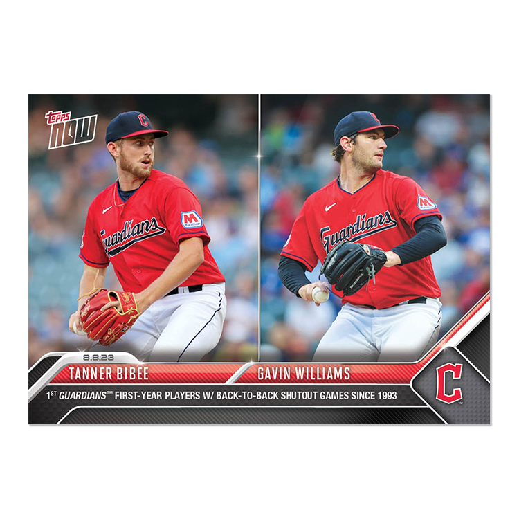 Tanner Bibee/Gavin Williams  - 2023 MLB Topps NOW® Card 675 - PR: 467