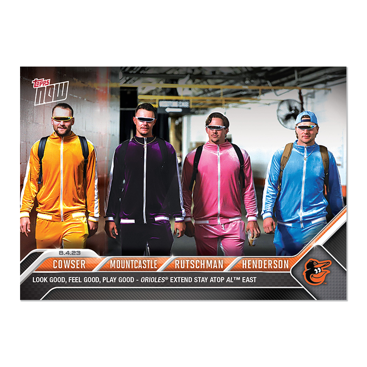 Colton Cowser/Ryan Mountcastle/Adley Rutschman/Gunnar Henderson  - 2023 MLB Topps NOW® Card 656 - PR: 8979