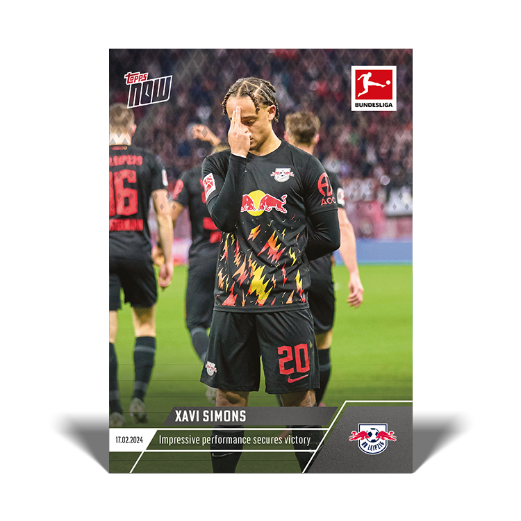 Xavi Simons - Impressive performance secures victory - Bundesliga Topps NOW® Card #122 - PR: 172