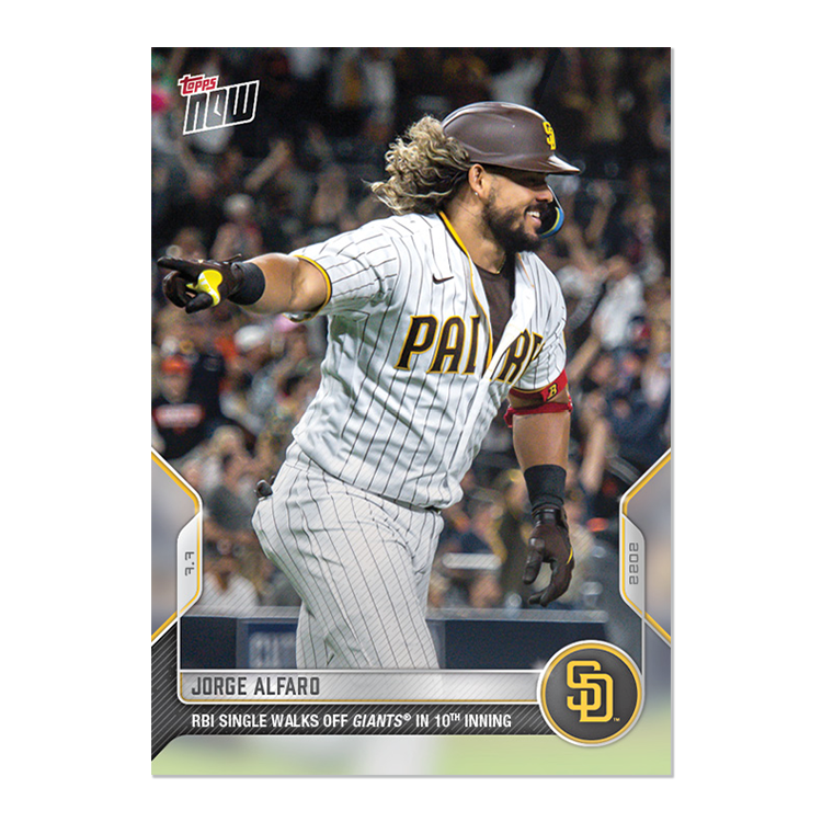 Jorge Alfaro  - 2022 MLB Topps NOW® Card 489 - PR: 262