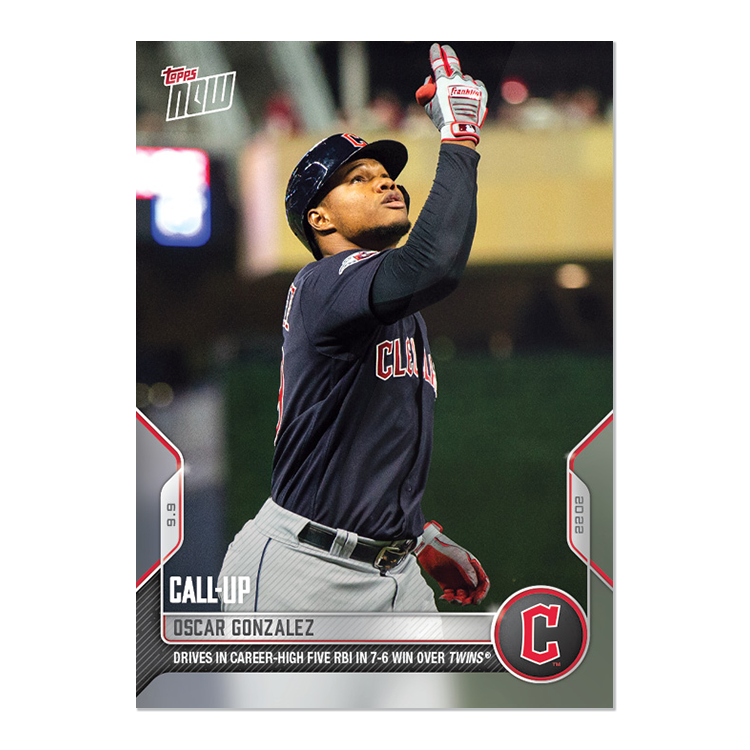 Oscar Gonzalez  - 2022 MLB Topps NOW® Card 872 - PR: 616