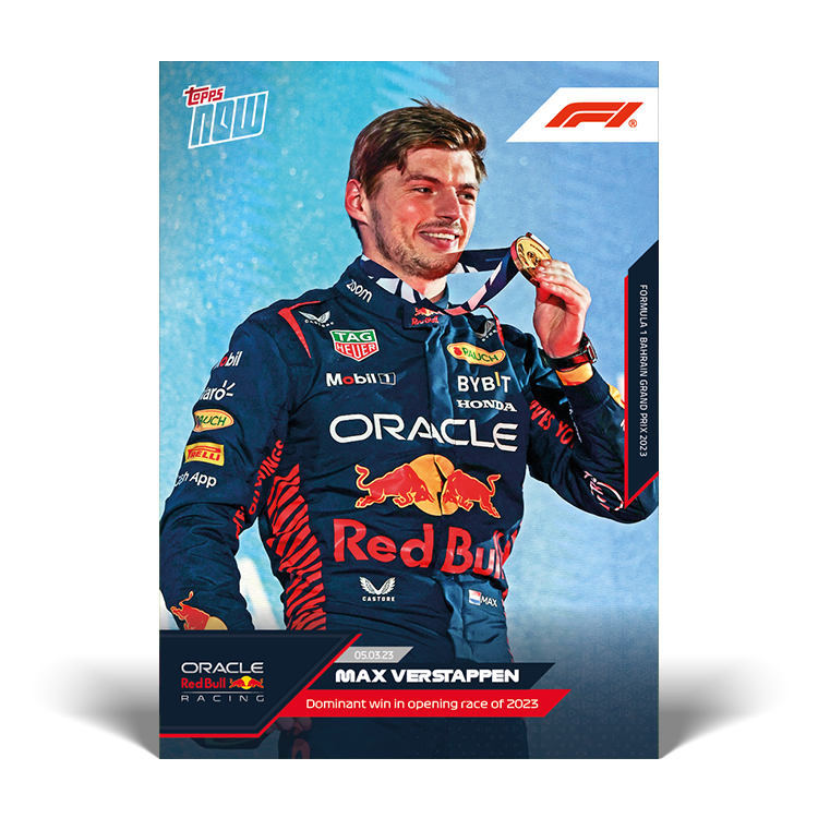 Dominant win in opening race of 2023 - F1 Topps NOW® Card #001 - PR: 1097
