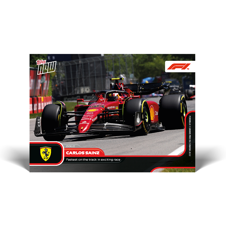 Fastest on the track in exciting race - F1 Topps NOW® Card #28 - PR: 1045