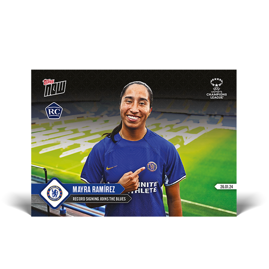 Mayra Ramírez - Record signing joins the Blues - UWCL Topps NOW® Card #9