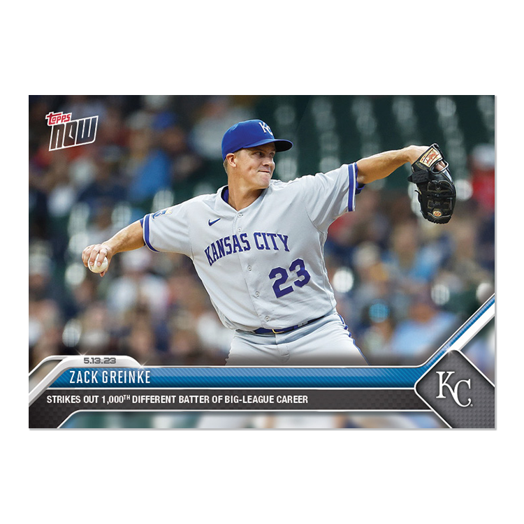 Zack Greinke  - 2023 MLB Topps NOW® Card 286 - PR: 604