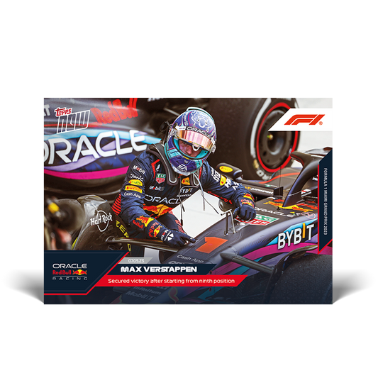 Secured victory after starting from ninth position - F1 Topps NOW® Card #014 - PR: 2027