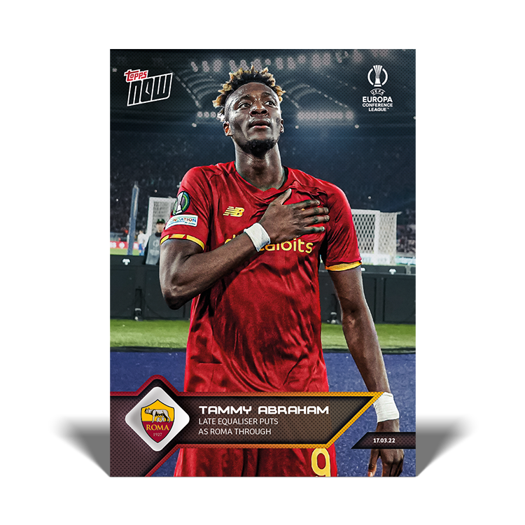 Late equaliser puts AS Roma through - EL Topps NOW® Card #34 - PR: 242