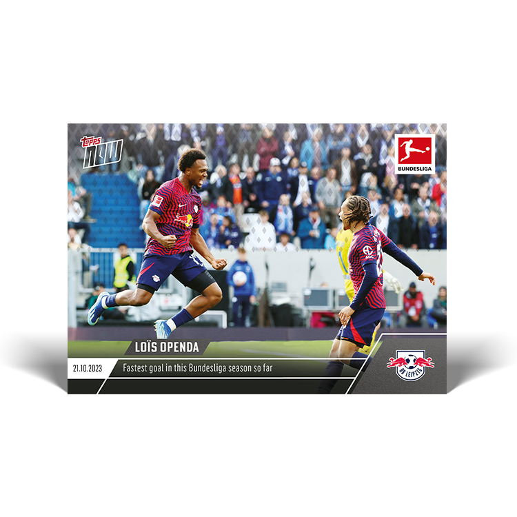 Loïs Openda - Fastest goal in this Bundesliga season so far  - Bundesliga Topps NOW® Card #47 - PR: 98