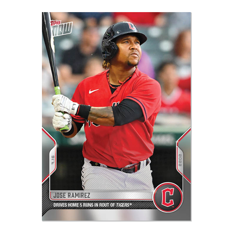 Jose Ramirez  - 2022 MLB Topps NOW® Card 543 - PR: 263