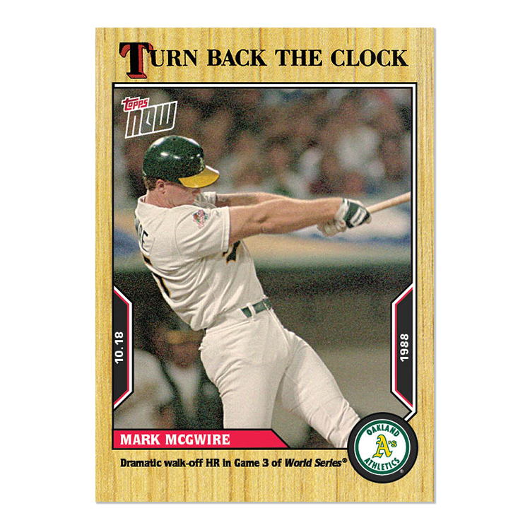 Mark McGwire  - 2022 MLB Topps NOW® Turn Back The Clock - Card 202 - PR: 277