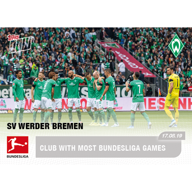 Club with most Bundesliga games - Bundesliga Topps NOW® Card #2 - Print Run: 30
