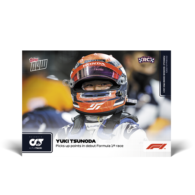 Picks up points in debut Formula 1® race - F1 Topps NOW® Card #3 - Print Run: 17586